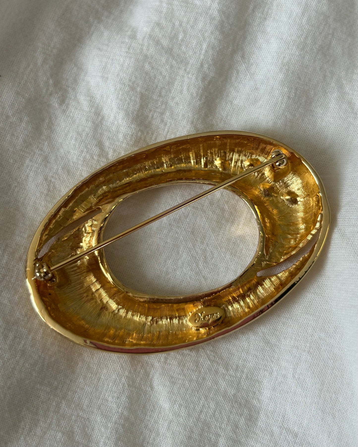 1980s Keyes 18K Gold Plated Brooch