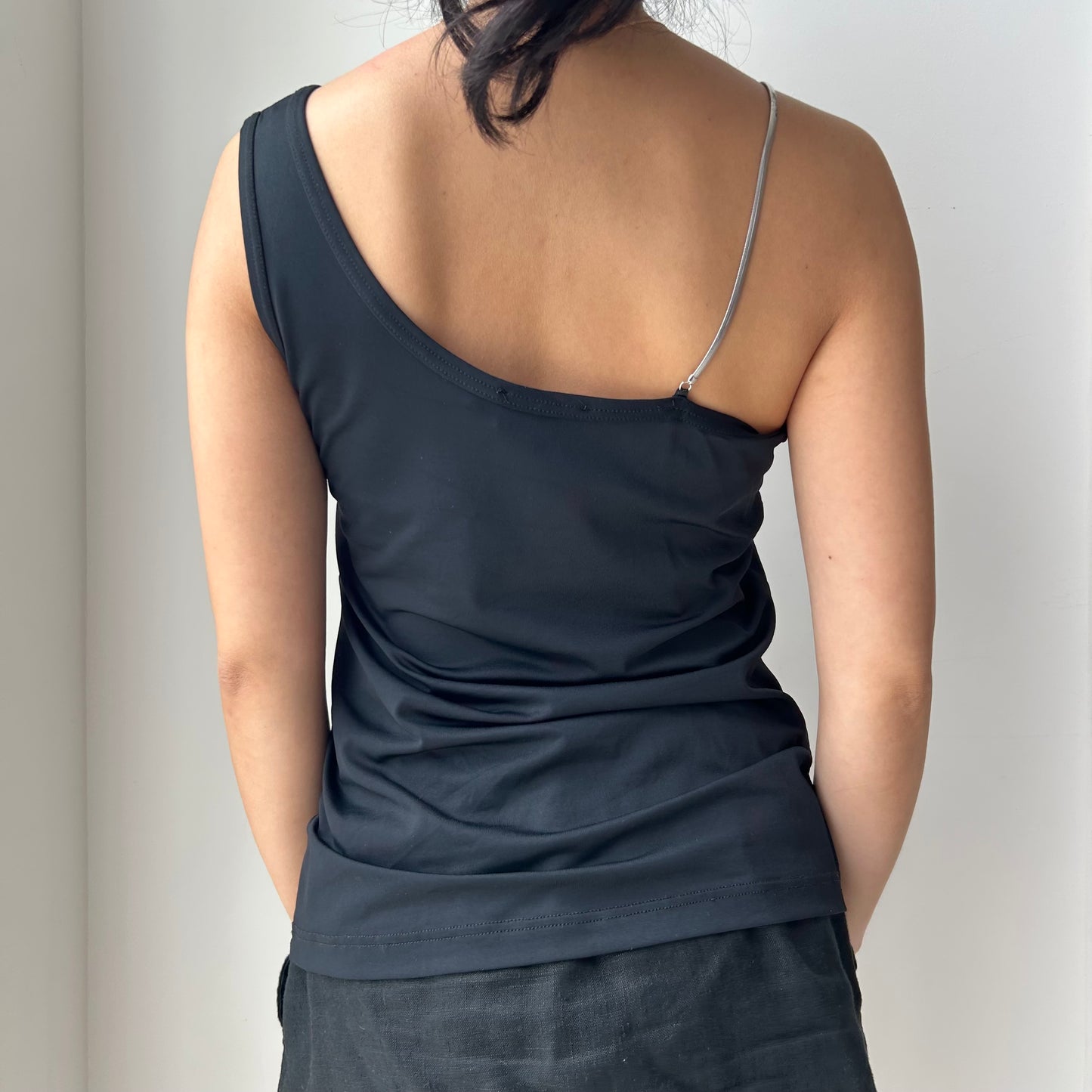 Blacky Dress One Shoulder Tank - Large