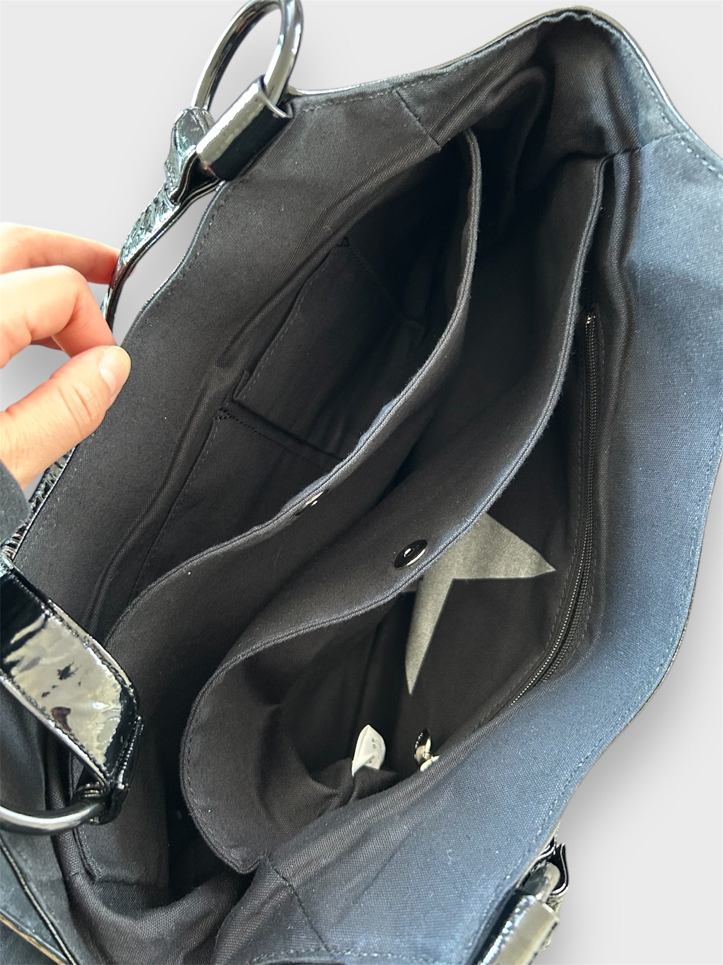 Agnès b. Black Patent Shoulder Bag