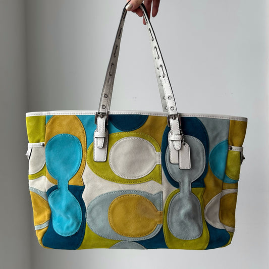 Coach 2010 Limited Edition Optic Signature C Suede Gallery Tote