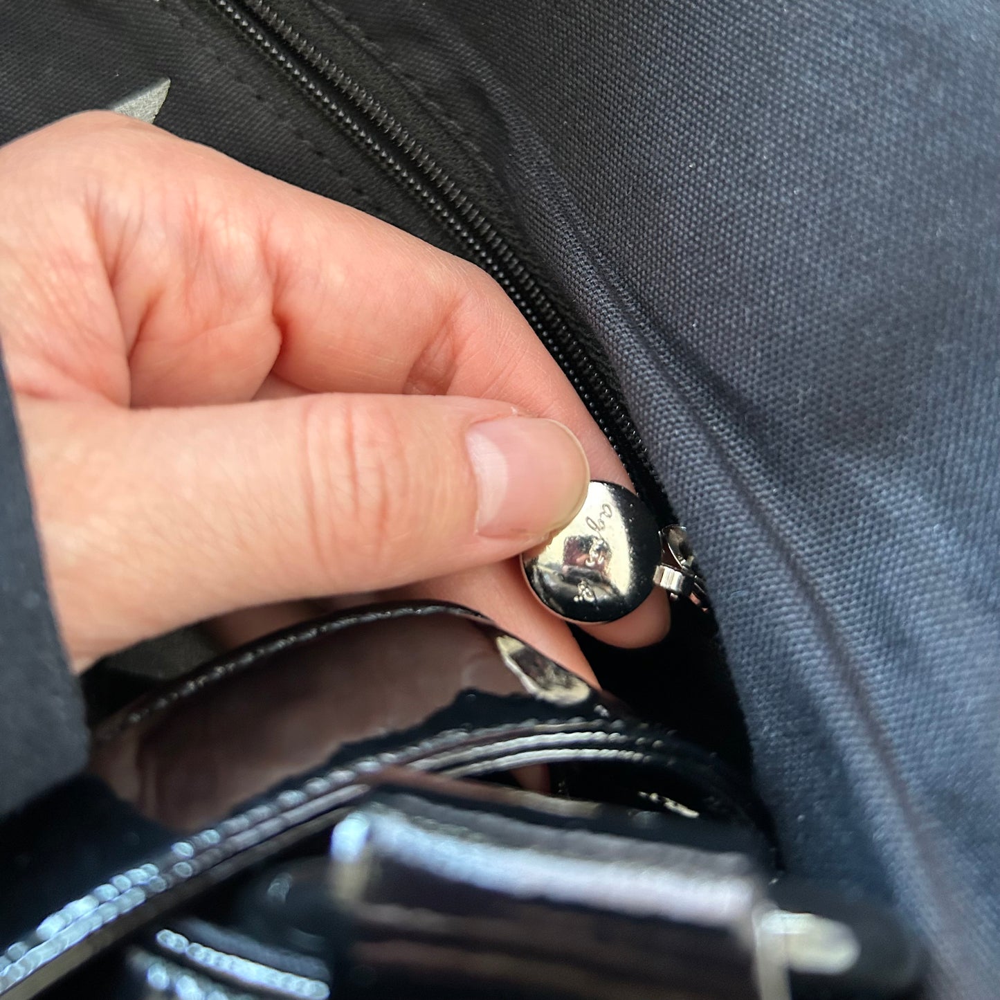 Agnès b. Black Patent Shoulder Bag