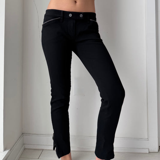 Plein Sud Black Wool Zip Trousers - Medium