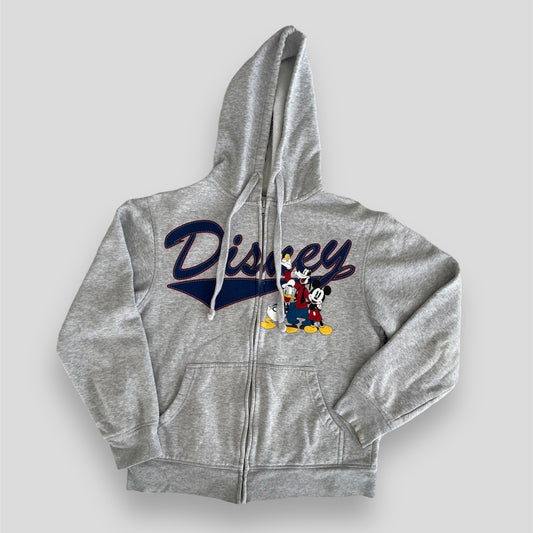 Disney Grey and Navy Graphic Print Zip Up Hoodie - Small