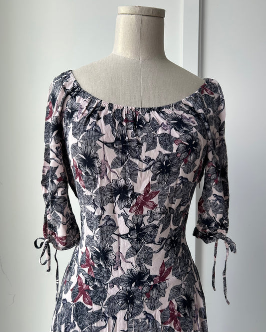 Maje Floral Print Handkerchief Dress - Small