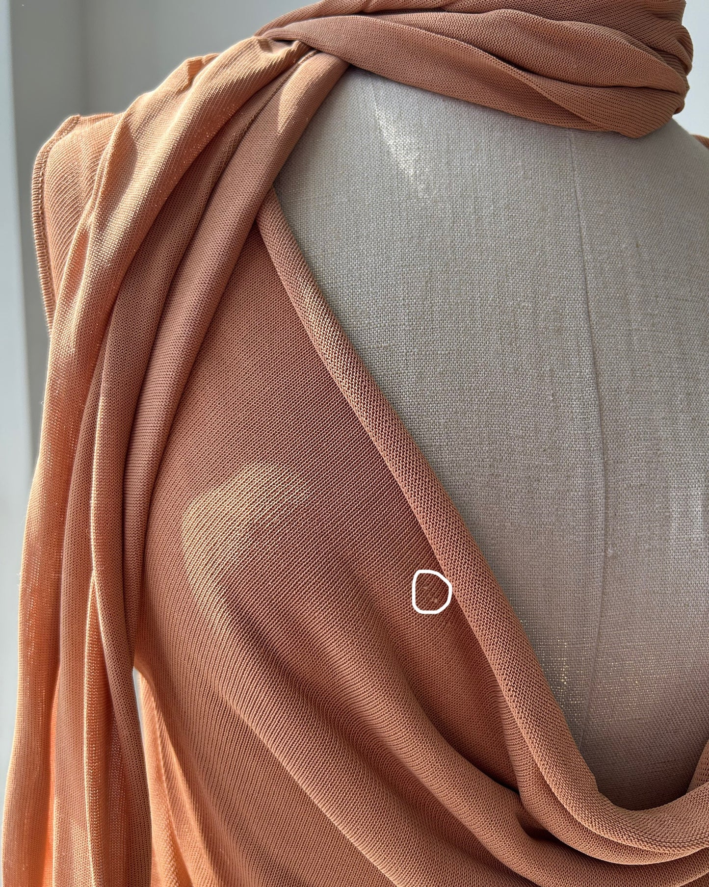 Aya Muse Draped Scarf Detail Top in Tan - Large