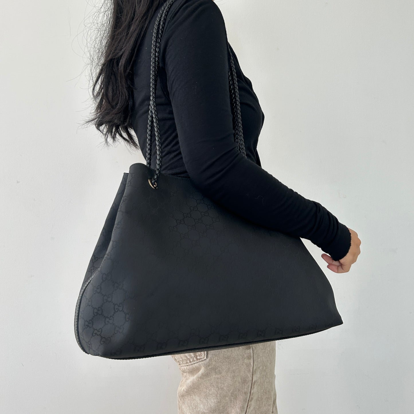 Gucci GG Nylon Gifford Tote in Black
