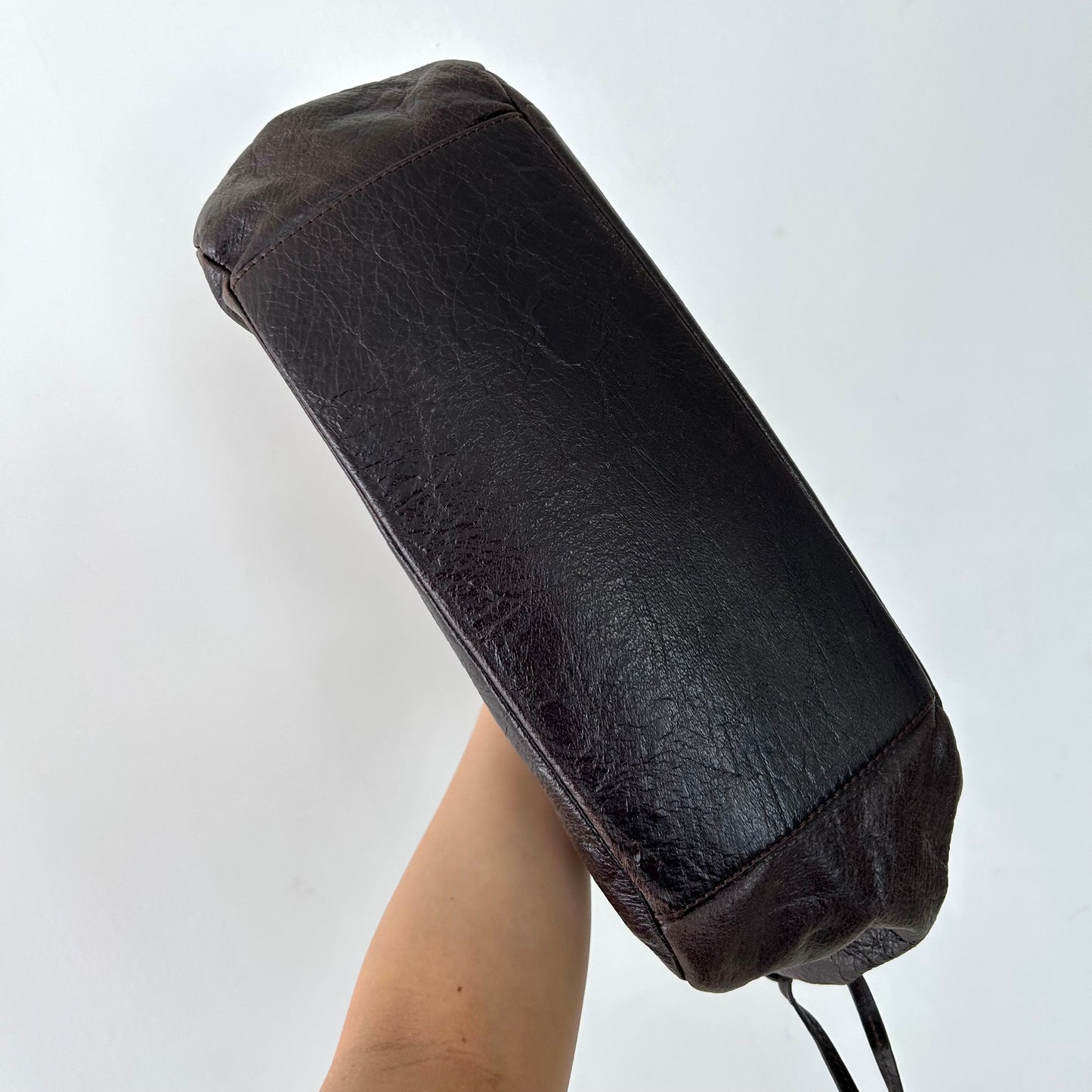 ECCO Brown Leather Carryall Bag