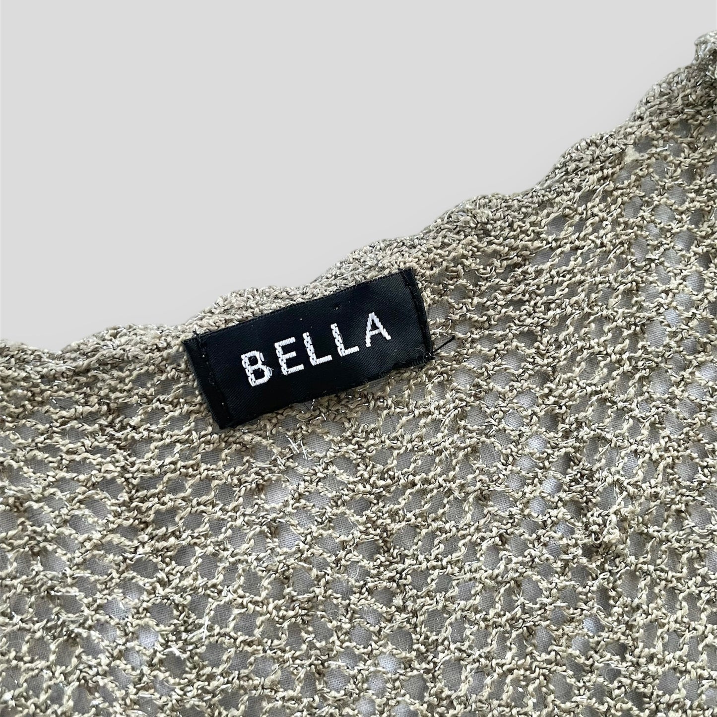 Bella Gold Long Sleeve Knitted Top - Medium