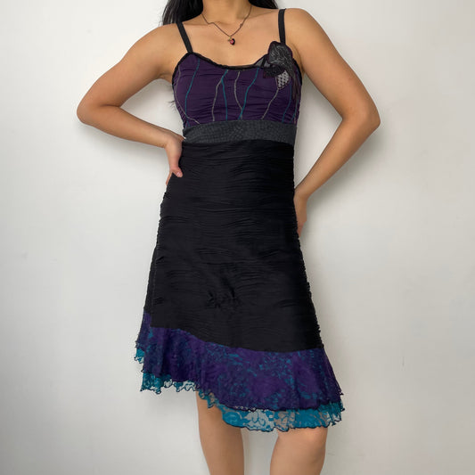 Fairy Grunge Black and Purple Dress - X-Small