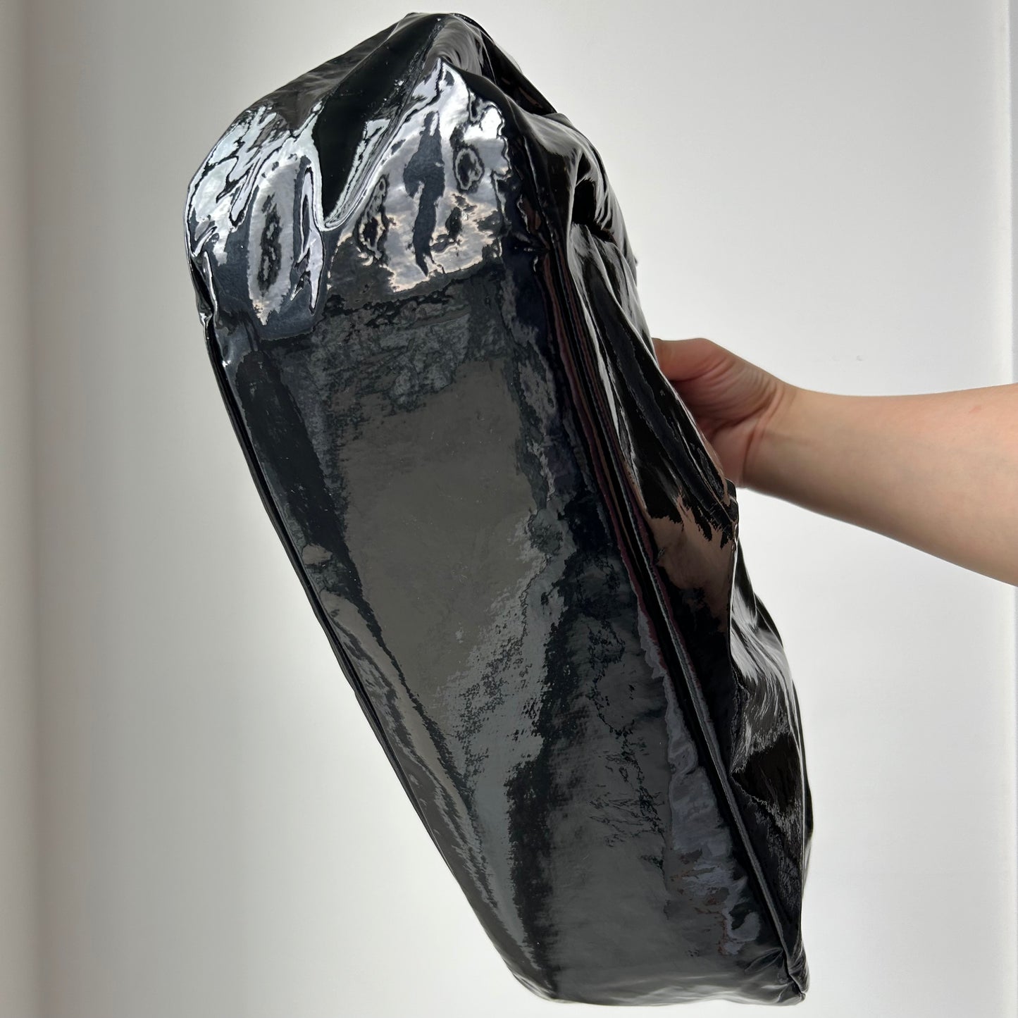 Agnès b. Black Patent Shoulder Bag