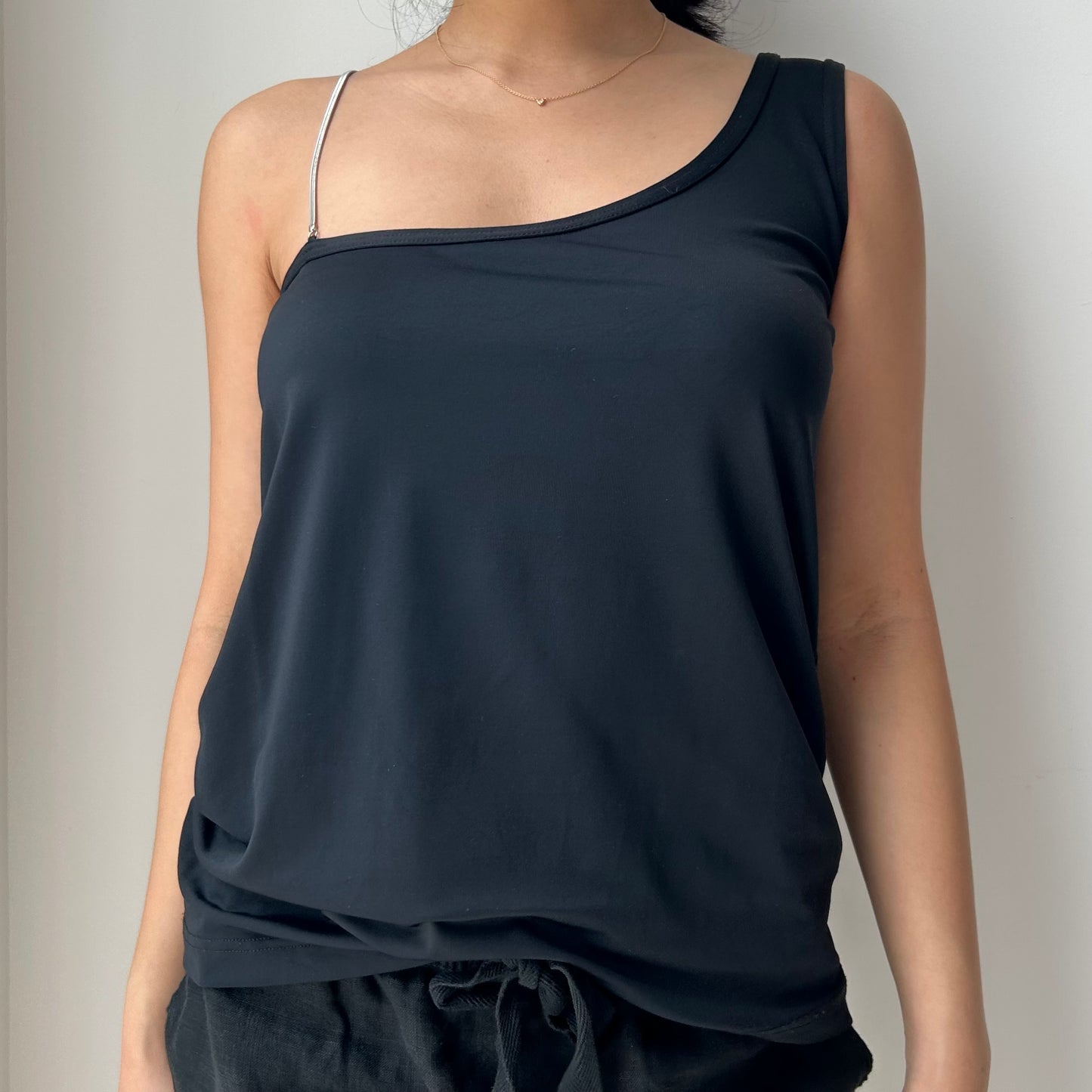 Blacky Dress One Shoulder Tank - Large