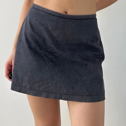 Old Label Dynamite Black Denim Mini Skort - Medium