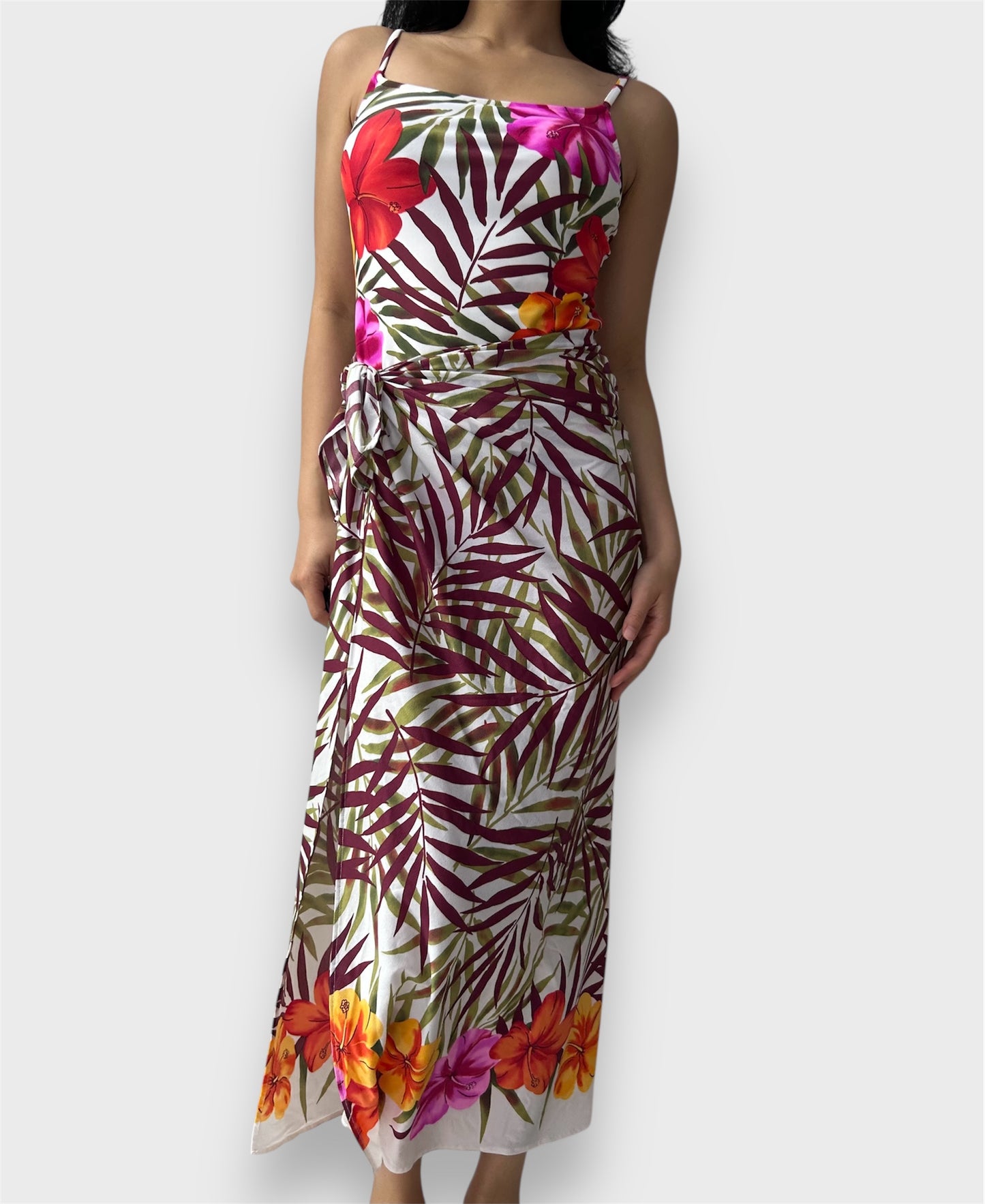 Oscar de la Renta Floral Tankini 3-Piece Swim Set - US 8