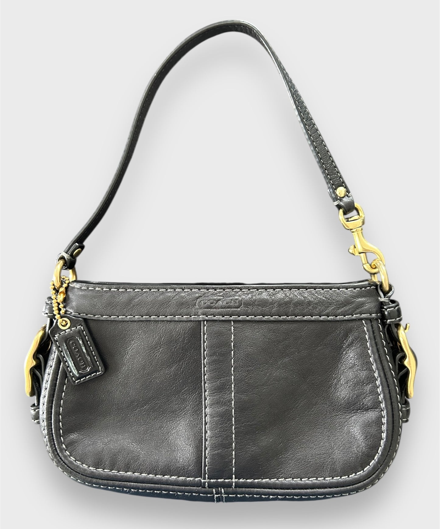 Coach Black Leather Mini Bag