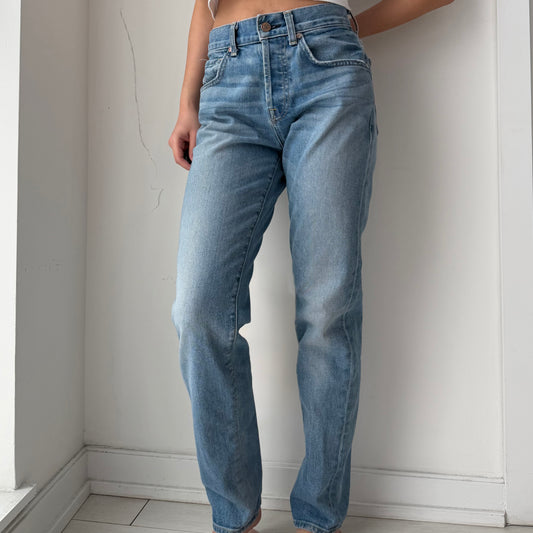 7 for All Mankind Made in USA Blue Straight Leg Jeans - W26