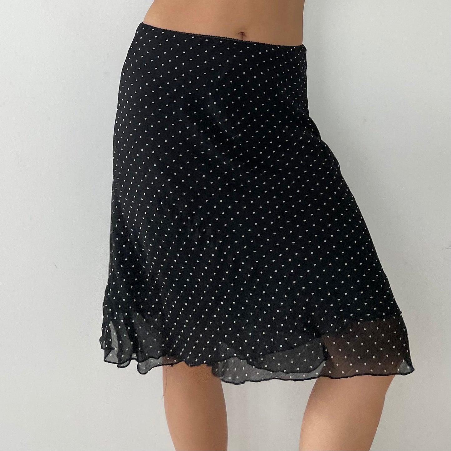 Beechers Brook Black Polka Dot Skirt - Small