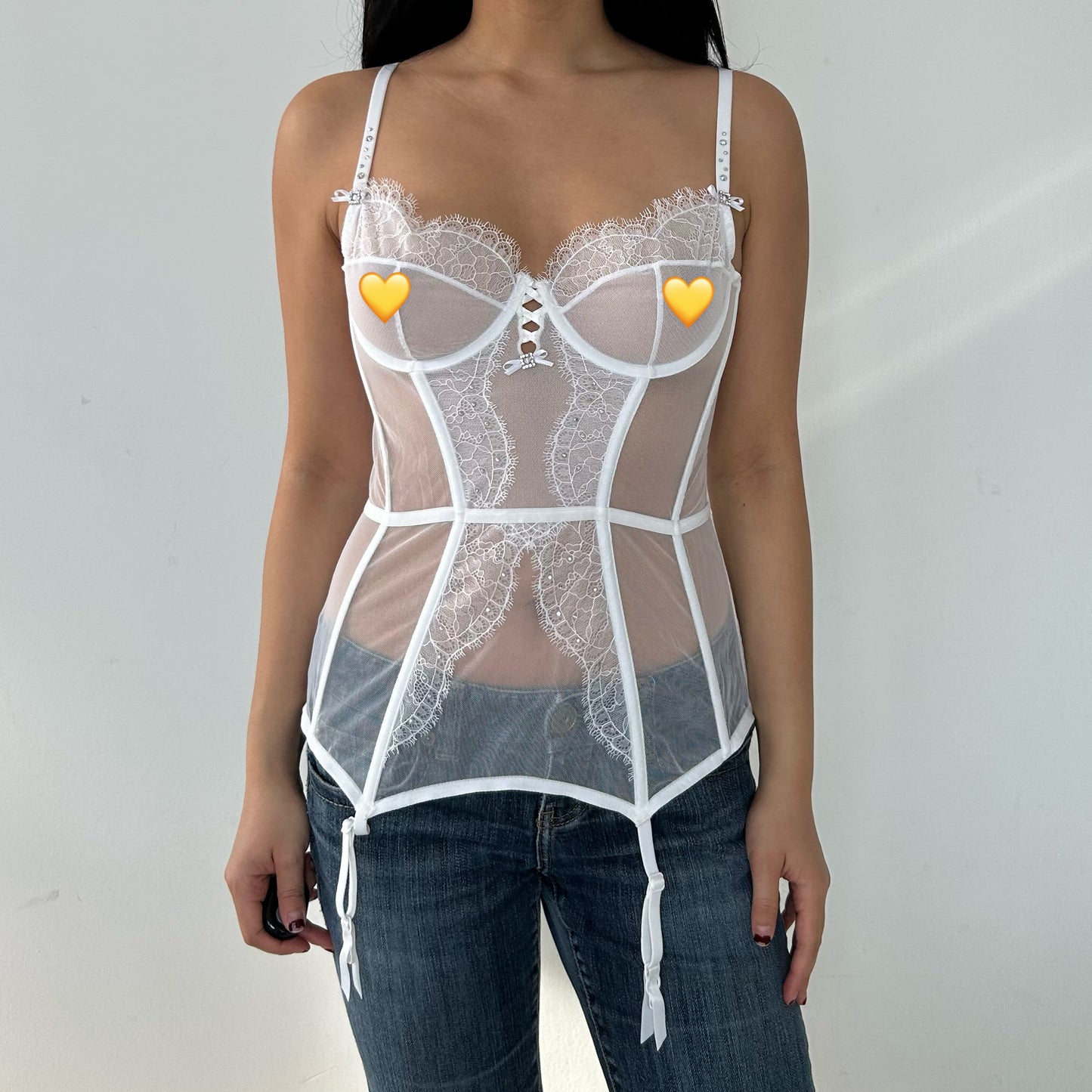 BNWT Victoria's Secret I Do White Bridal Lingerie Corset Top - 36B