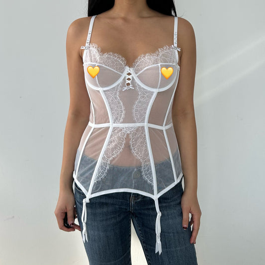 BNWT Victoria's Secret I Do White Bridal Lingerie Corset Top - 36B