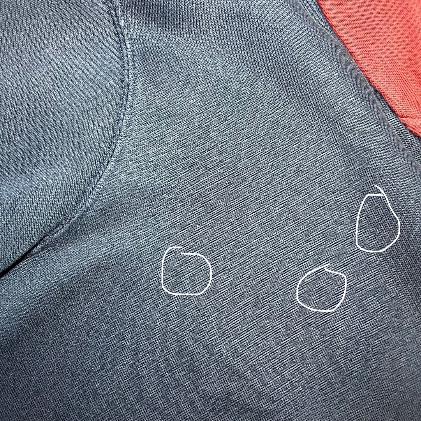 G-Star Raw Navy and Burgundy Hoodie - Medium