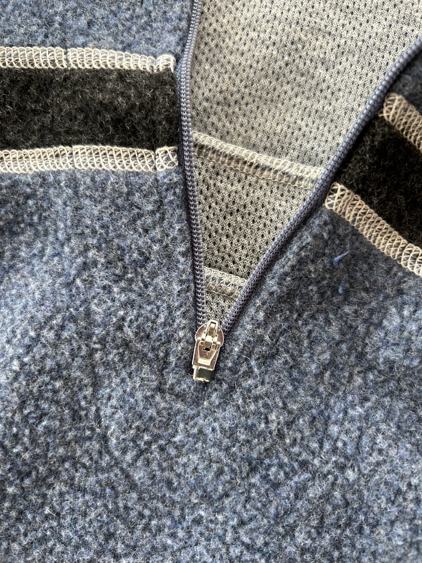 Vintage Helly Hansen Blue Fleece Quarter Zip - Large