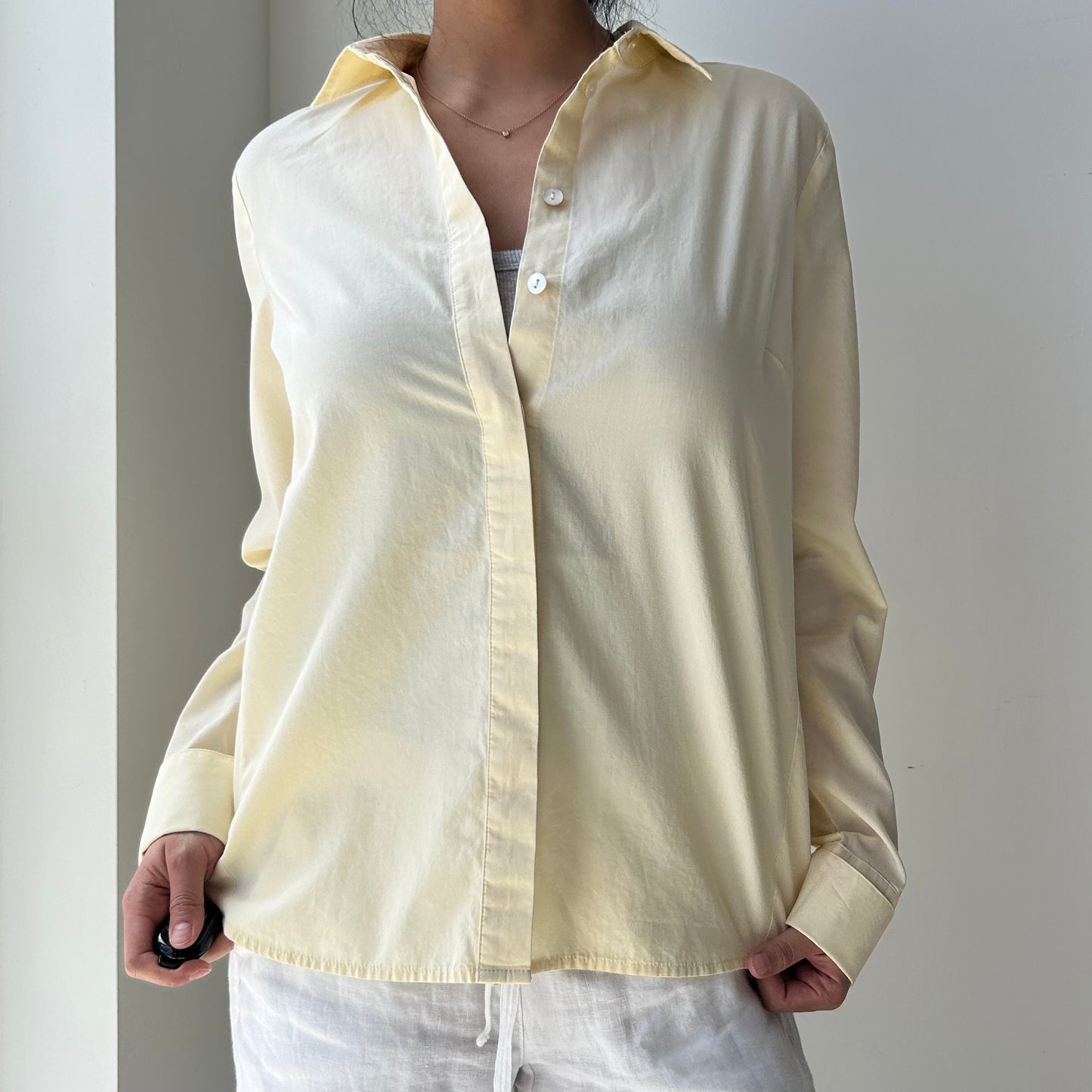 J. Jill Butter Yellow Button Up Shirt - X-Small