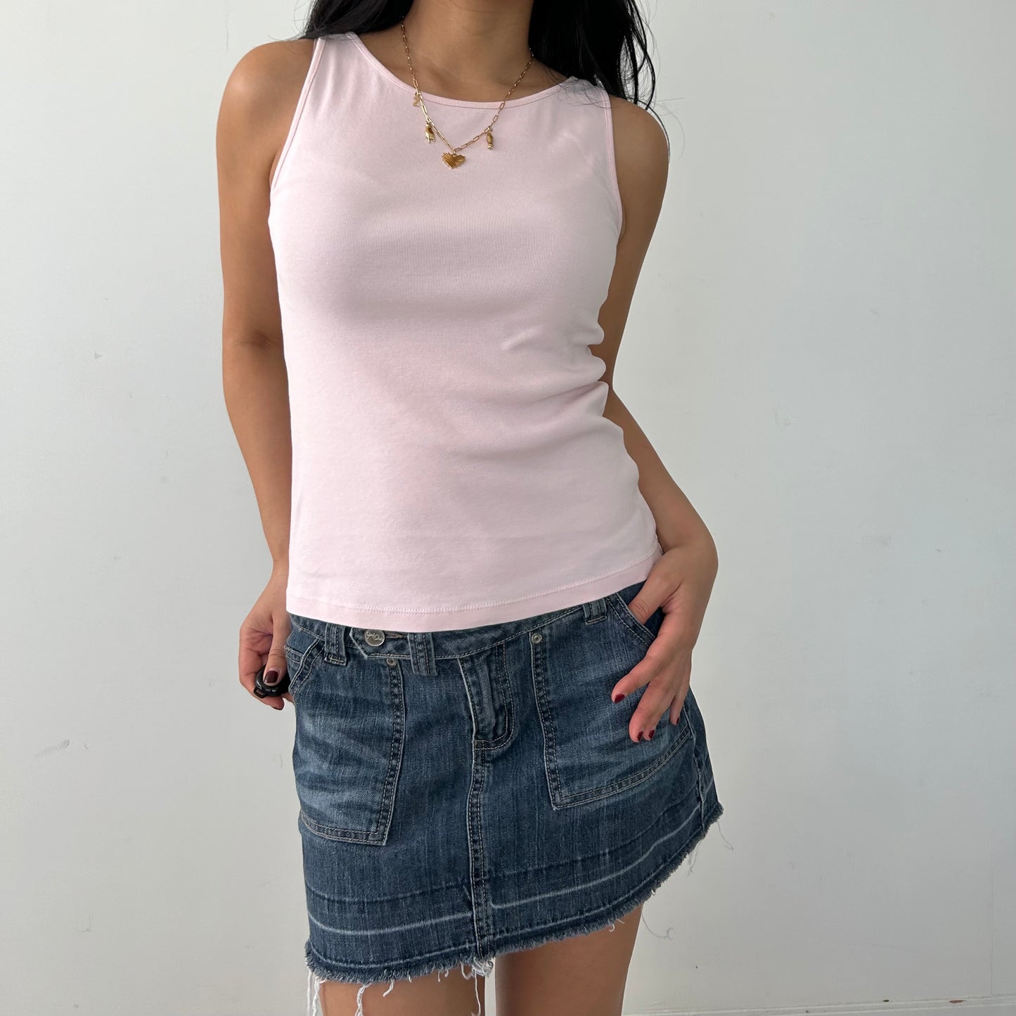 J. Crew Baby Pink Boat Neck Sleeveless Tank - Medium
