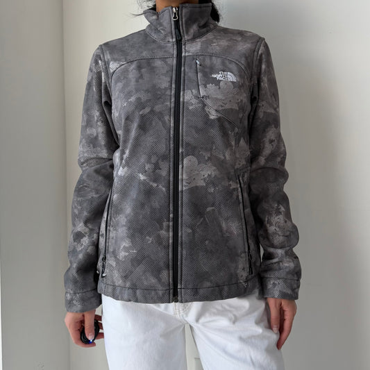 The North Face Grey Camo Apex Bionic Zip Jacket - Small