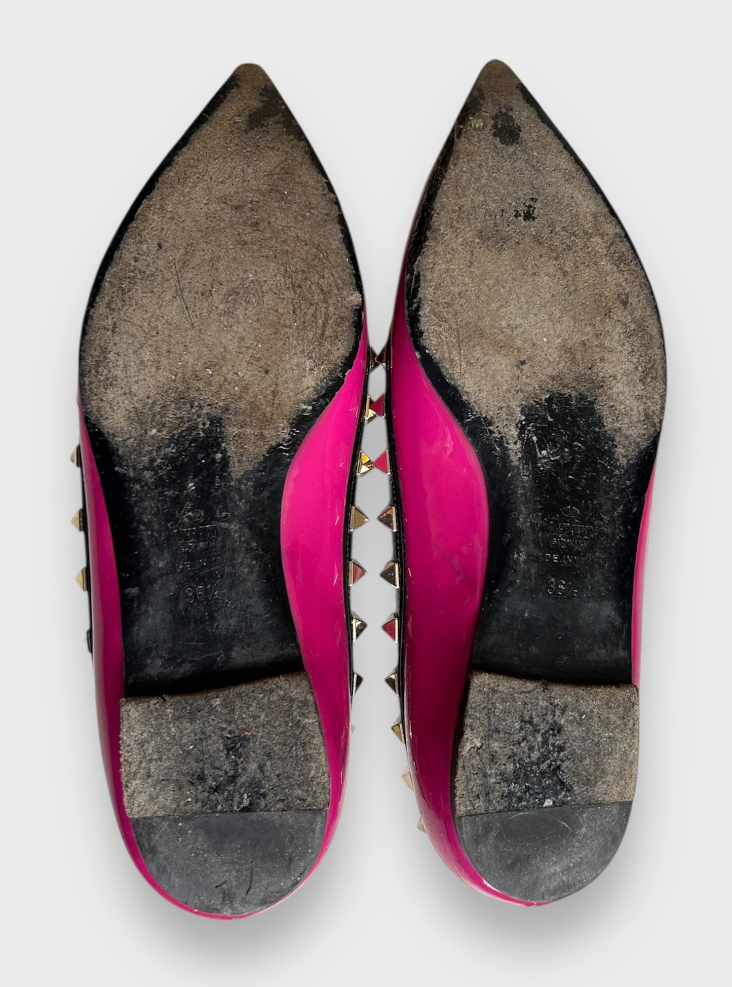 Valentino Garavani Rockstud Patent Leather Ballet Flats - EU 36.5