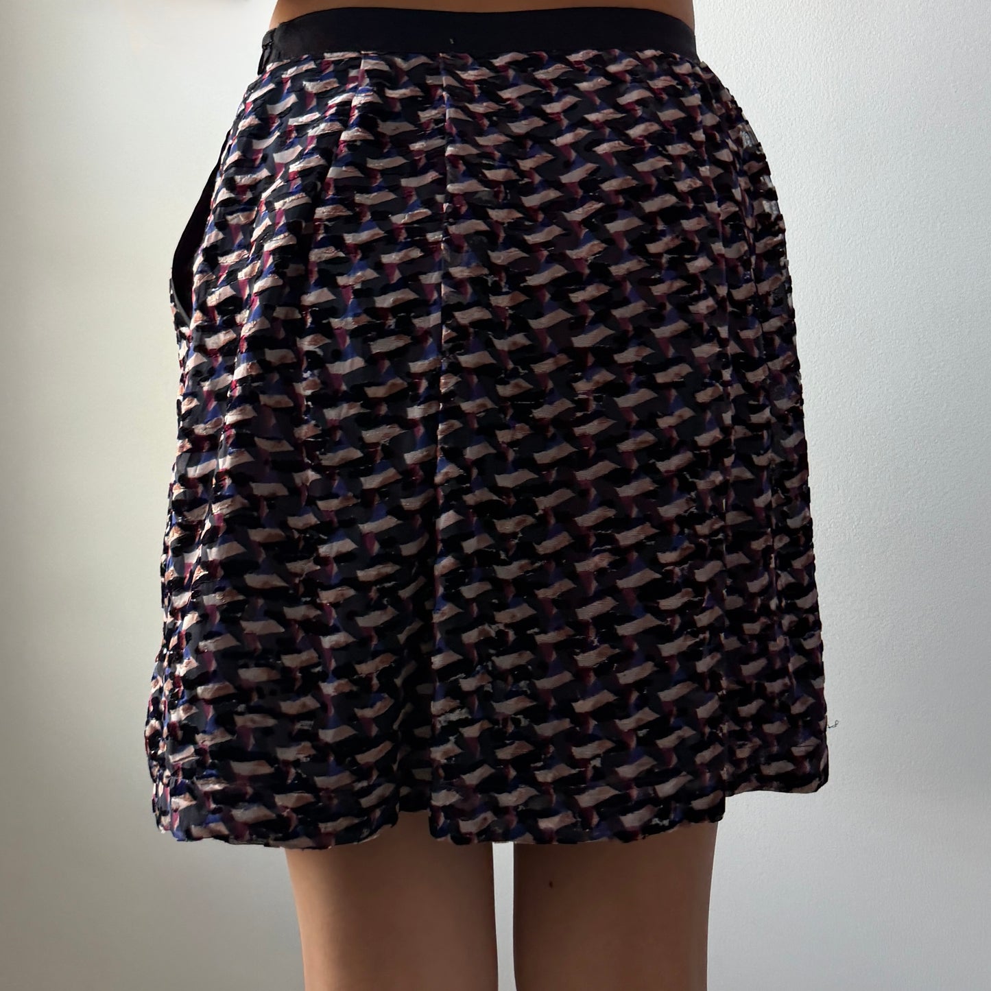 Marc by Marc Jacobs Purple Printed Silk Blend Mini Skirt - X-Small