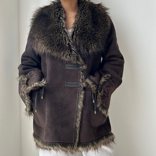 Novelti Brown Afghan Jacket - Small