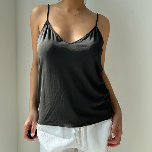 Giorgio Armani Dark Grey V-Neck Tank - Large