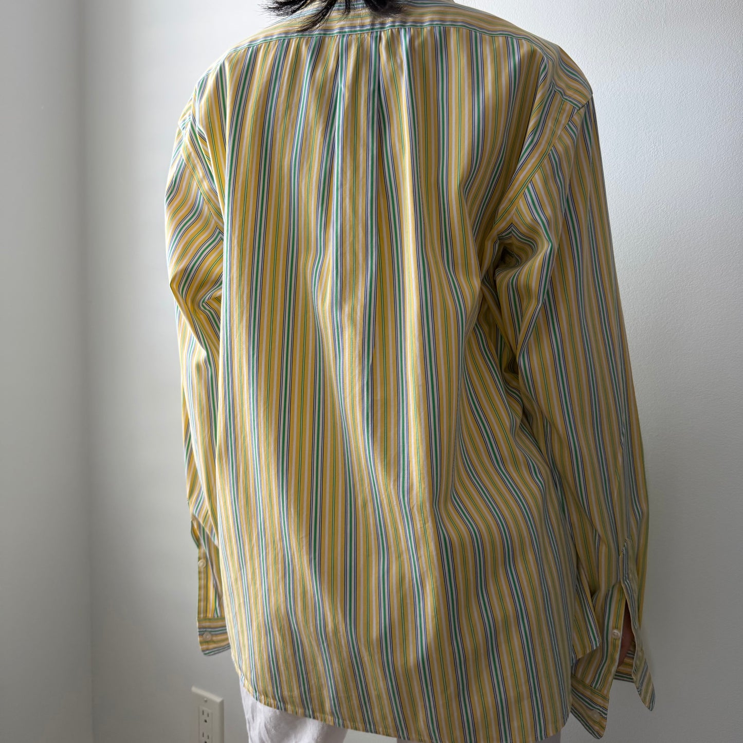 Ralph Lauren Yellow Striped Button-Up - Medium