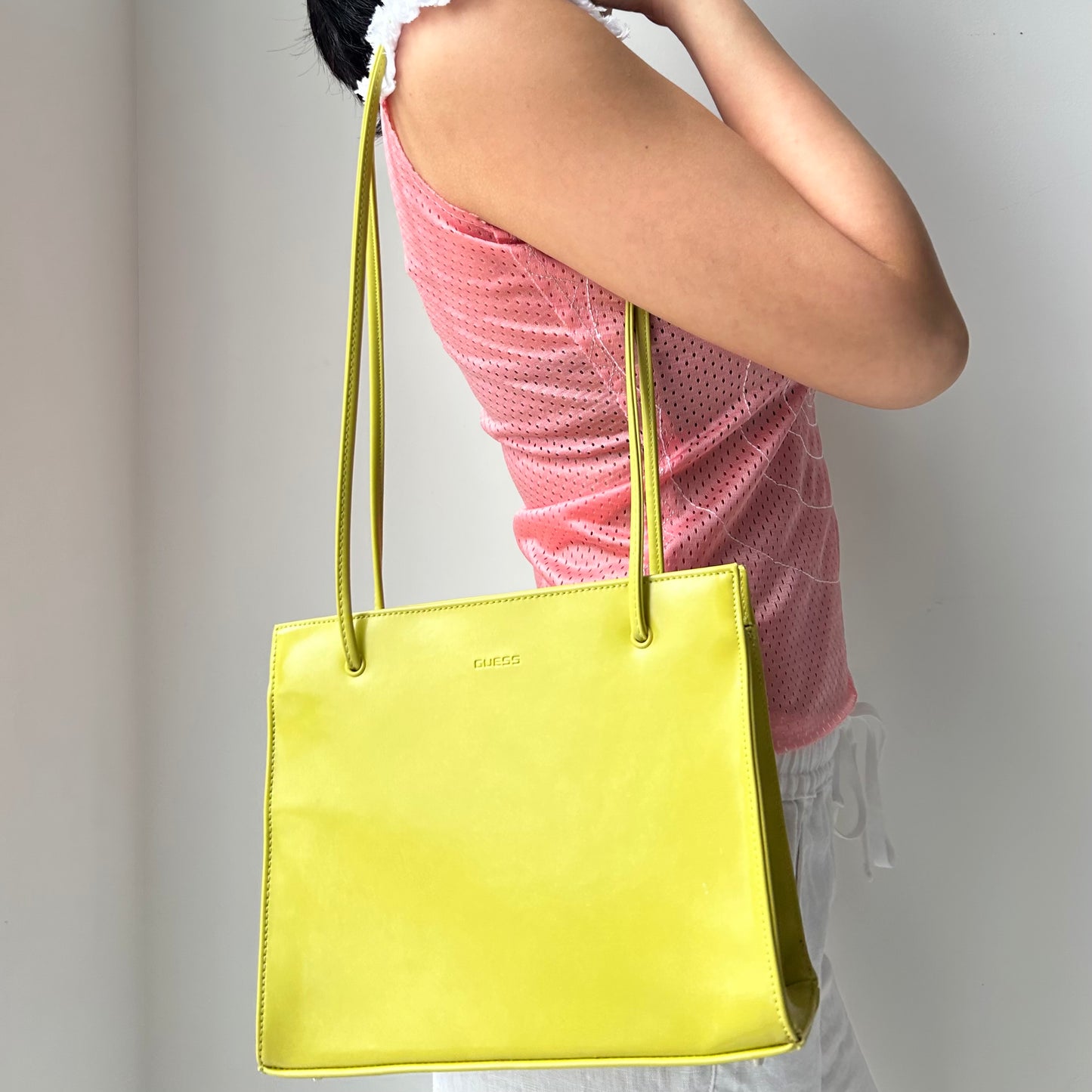 Vintage Guess Shoulder Bag in Chartreuse