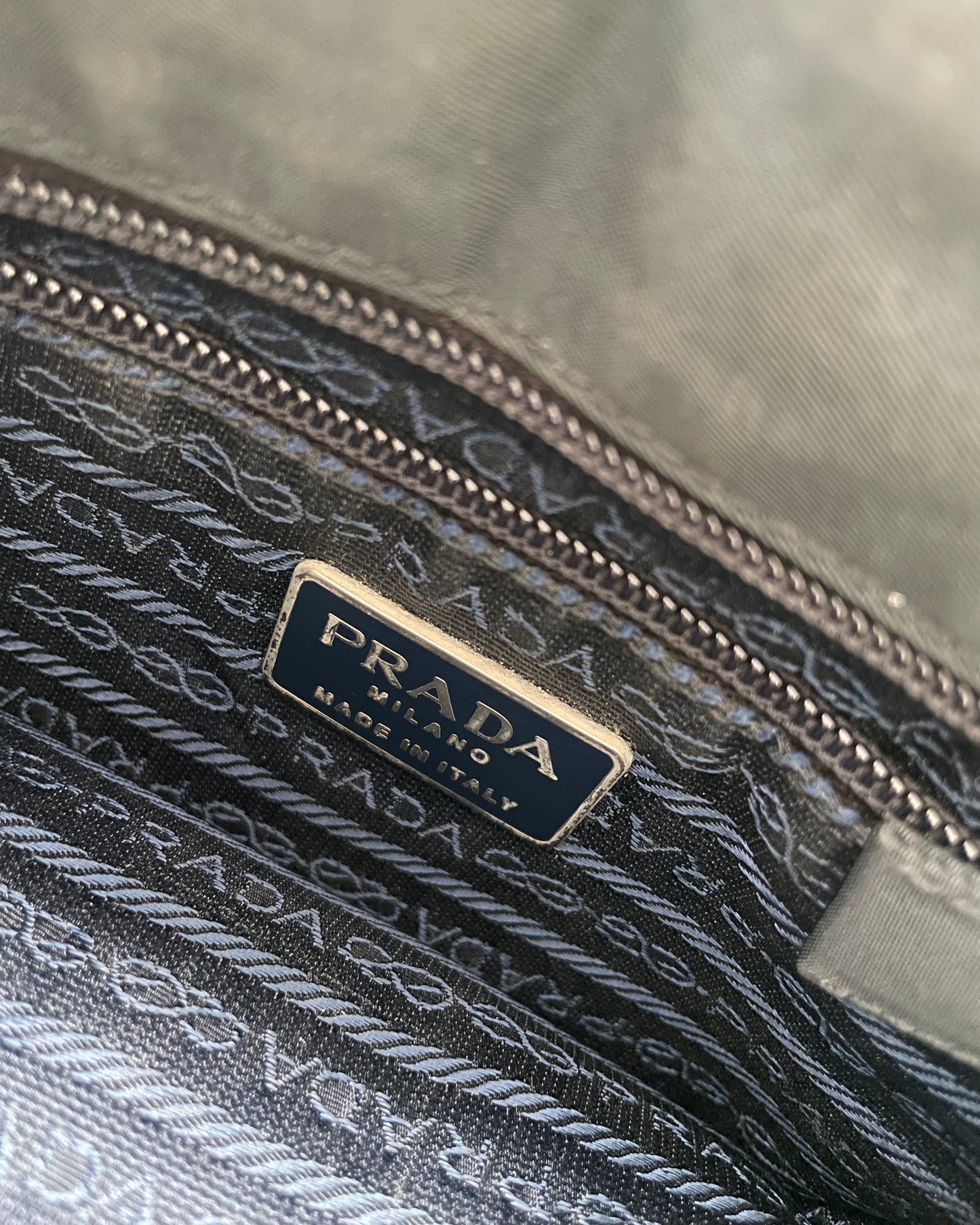 Vintage 90s Prada Black Tessuto Nylon Accordion Flap Messenger Bag