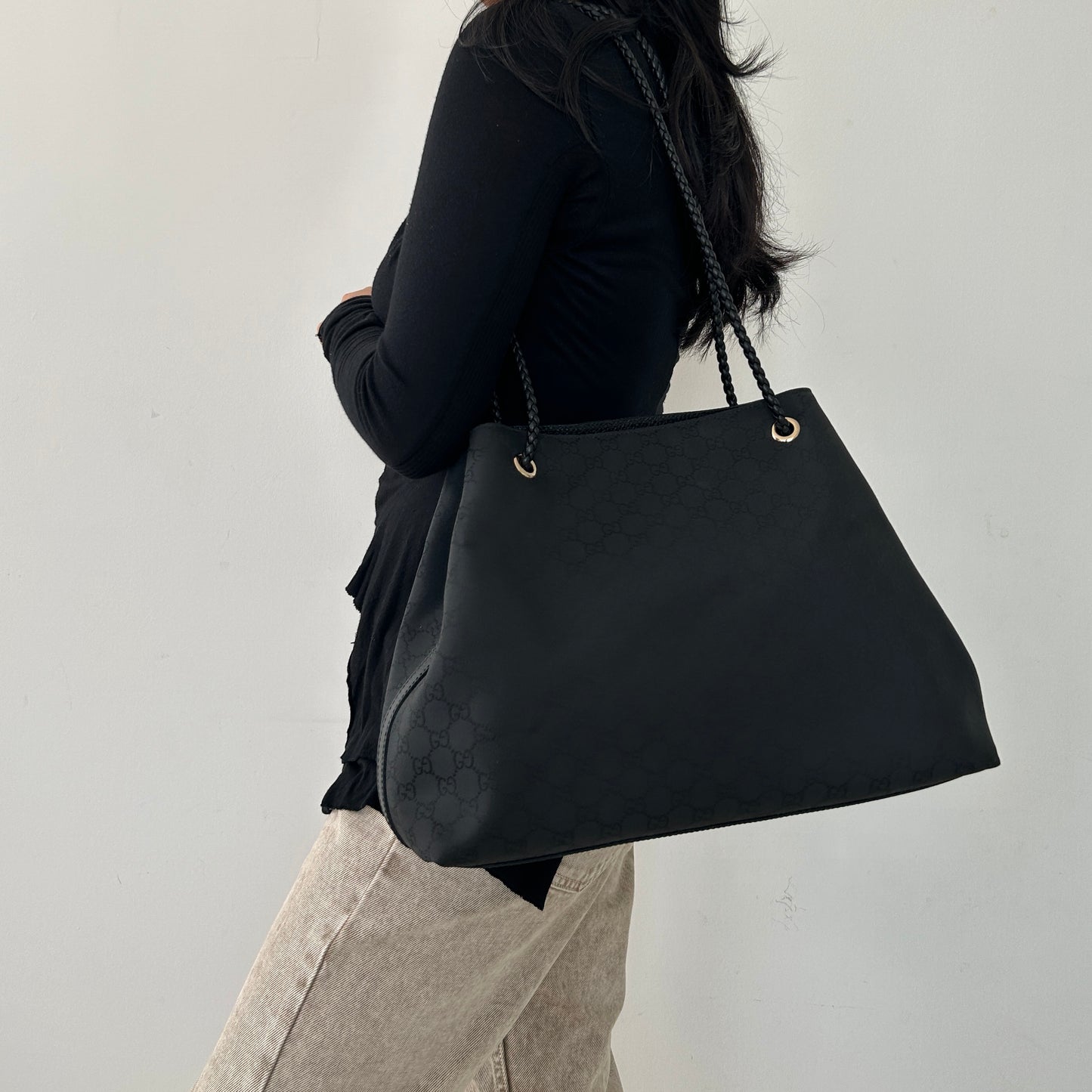 Gucci GG Nylon Gifford Tote in Black
