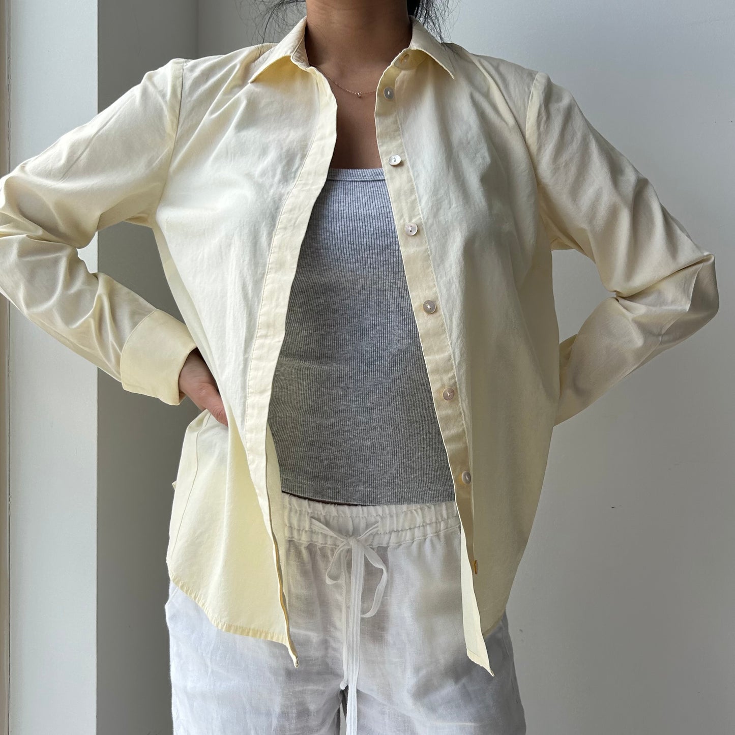 J. Jill Butter Yellow Button Up Shirt - X-Small