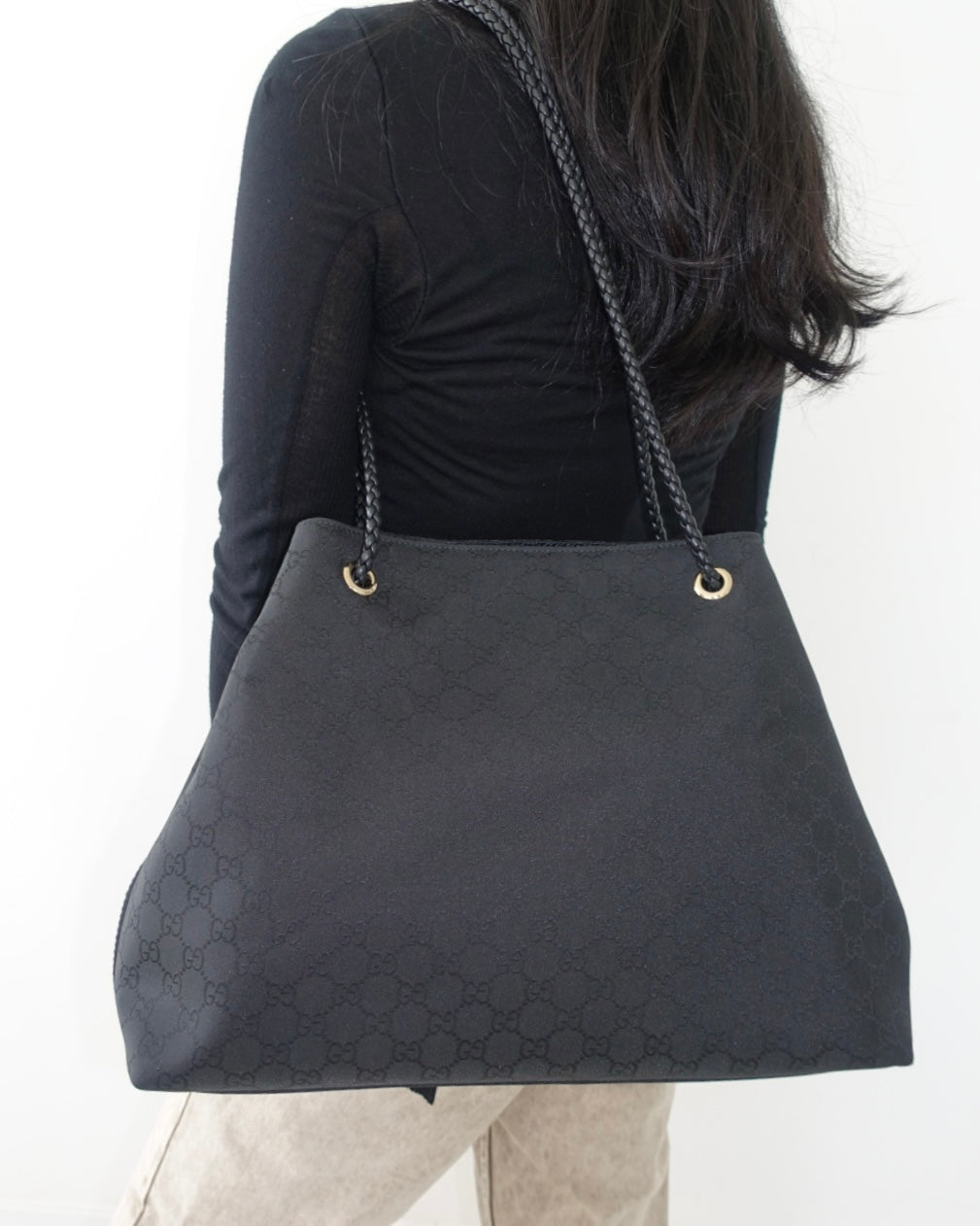 Gucci GG Nylon Gifford Tote in Black