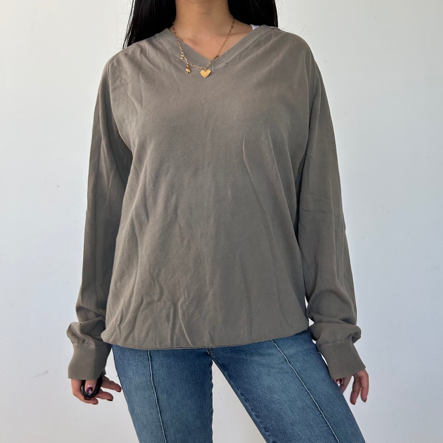 Maison Margiela Men's Collection Beige V-Neck Knit Jumper - Medium