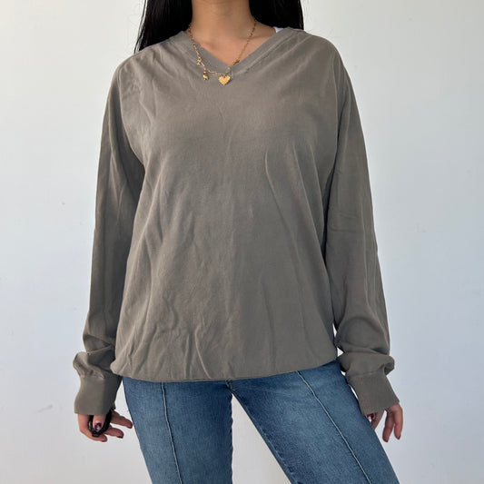 Maison Margiela Men's Collection Beige V-Neck Knit Jumper - Medium