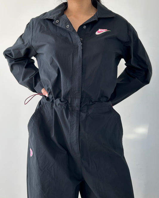 Nike Black Logo Utility Jumpsuit - Medium