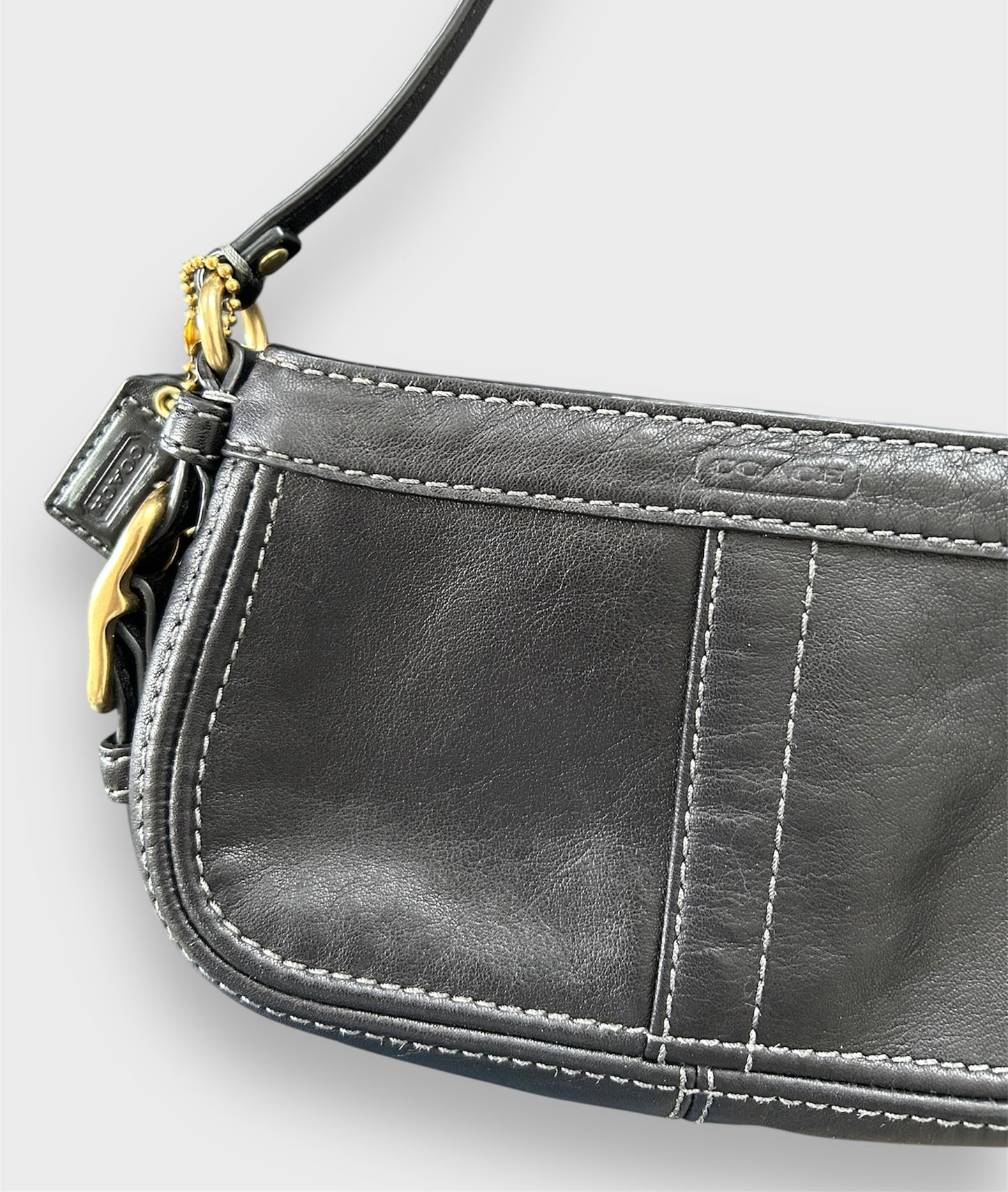 Coach Black Leather Mini Bag