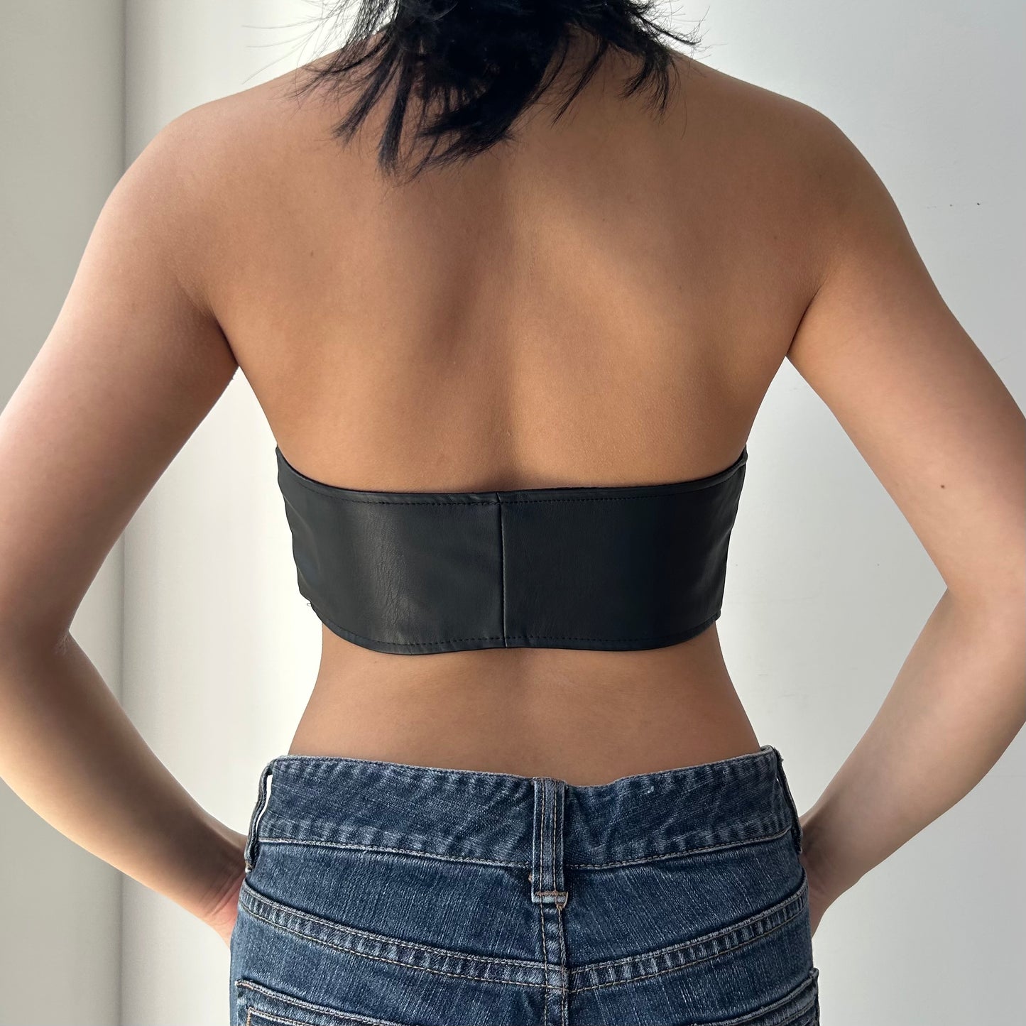 AFRM x Revolve Black Faux Leather Vest - X-Small