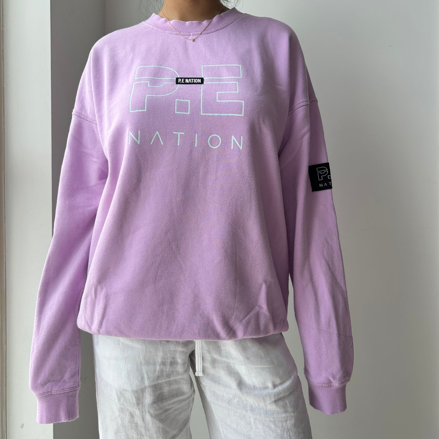 P.E. Nation Lilac Logo Sweatshirt - Medium