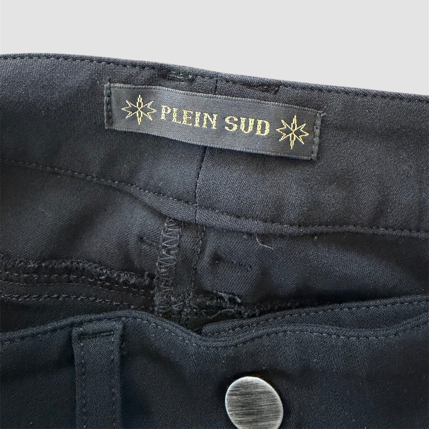 Plein Sud Black Wool Zip Trousers - Medium