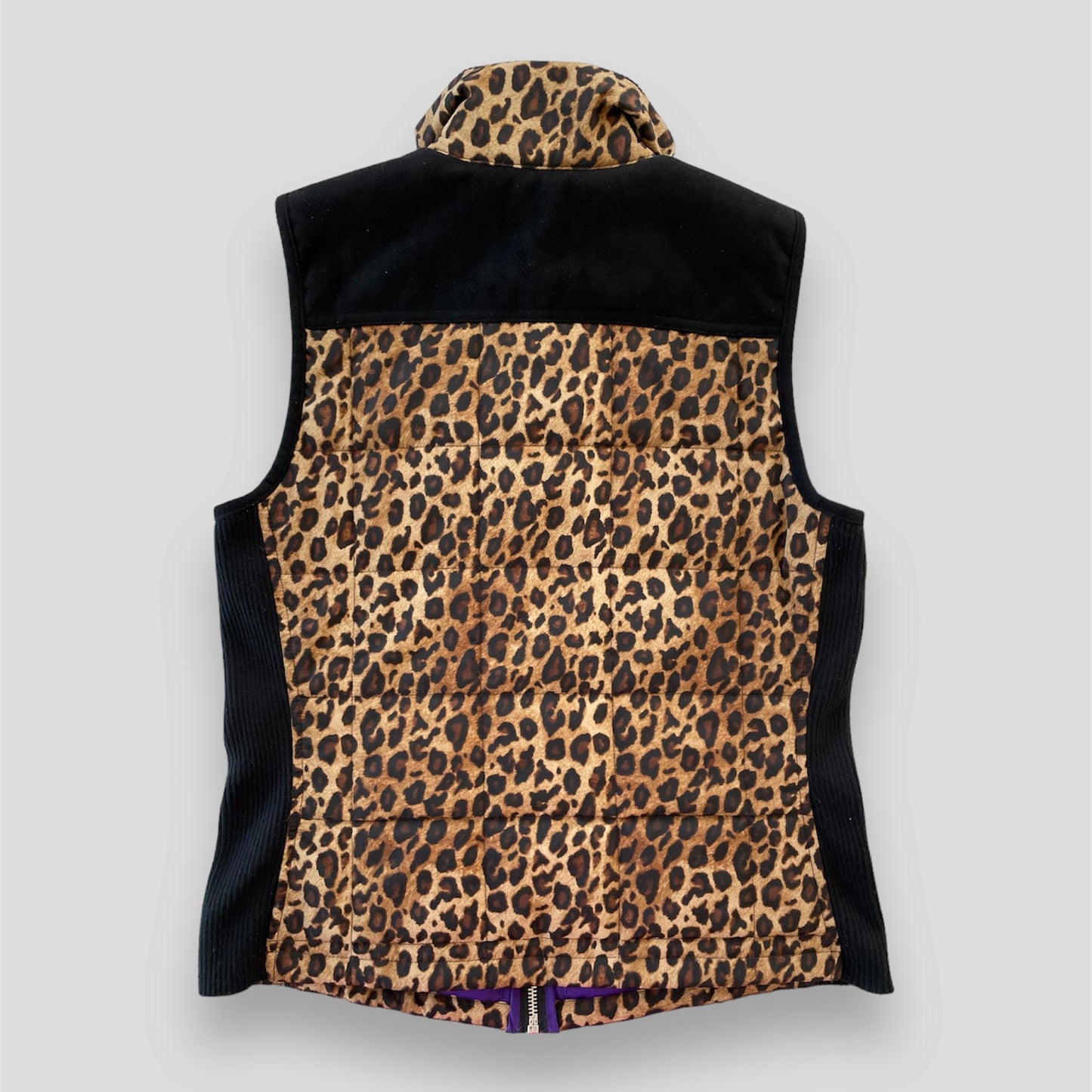 Lauren Ralph Lauren Leopard Print Quilted Vest - X-Small