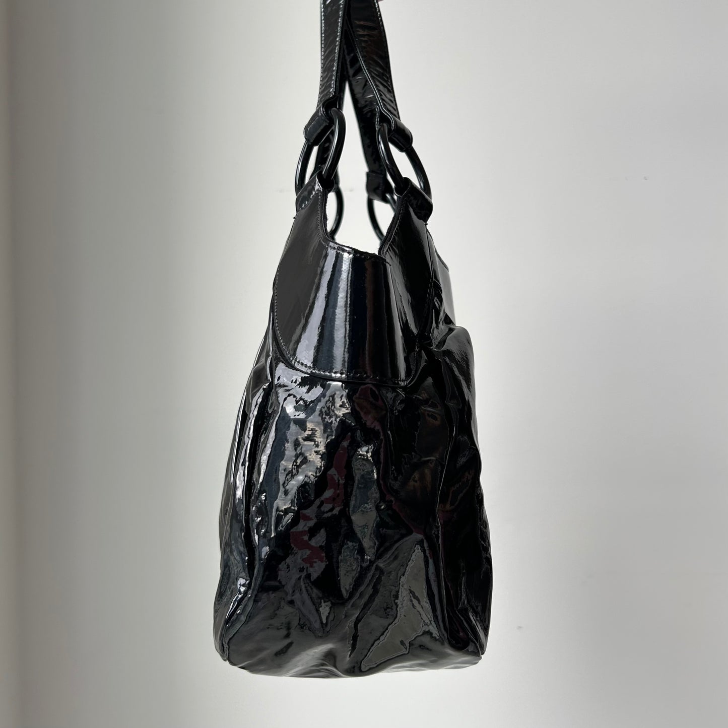 Agnès b. Black Patent Shoulder Bag