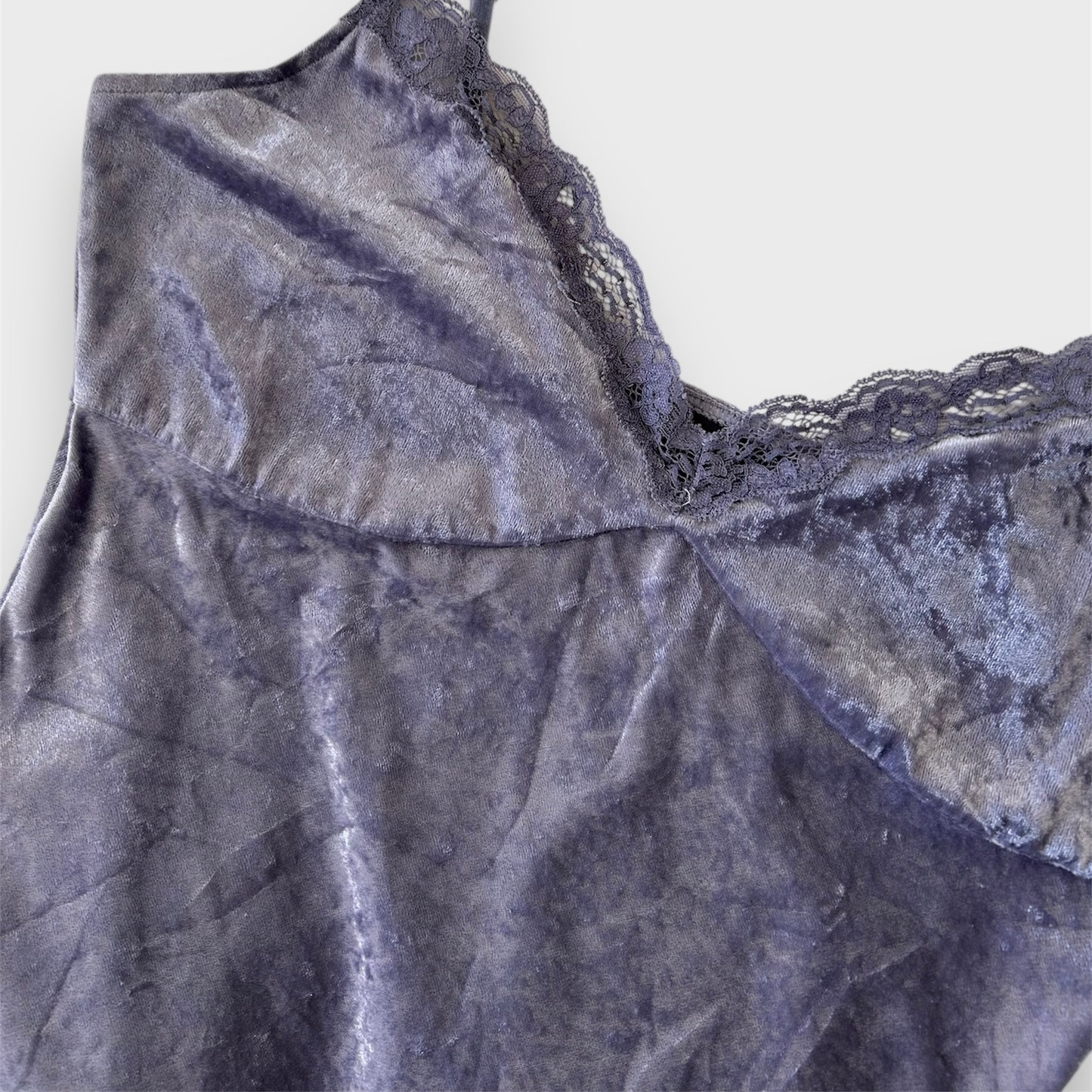 Mexx Mauve Grey Velvet Camisole - Large