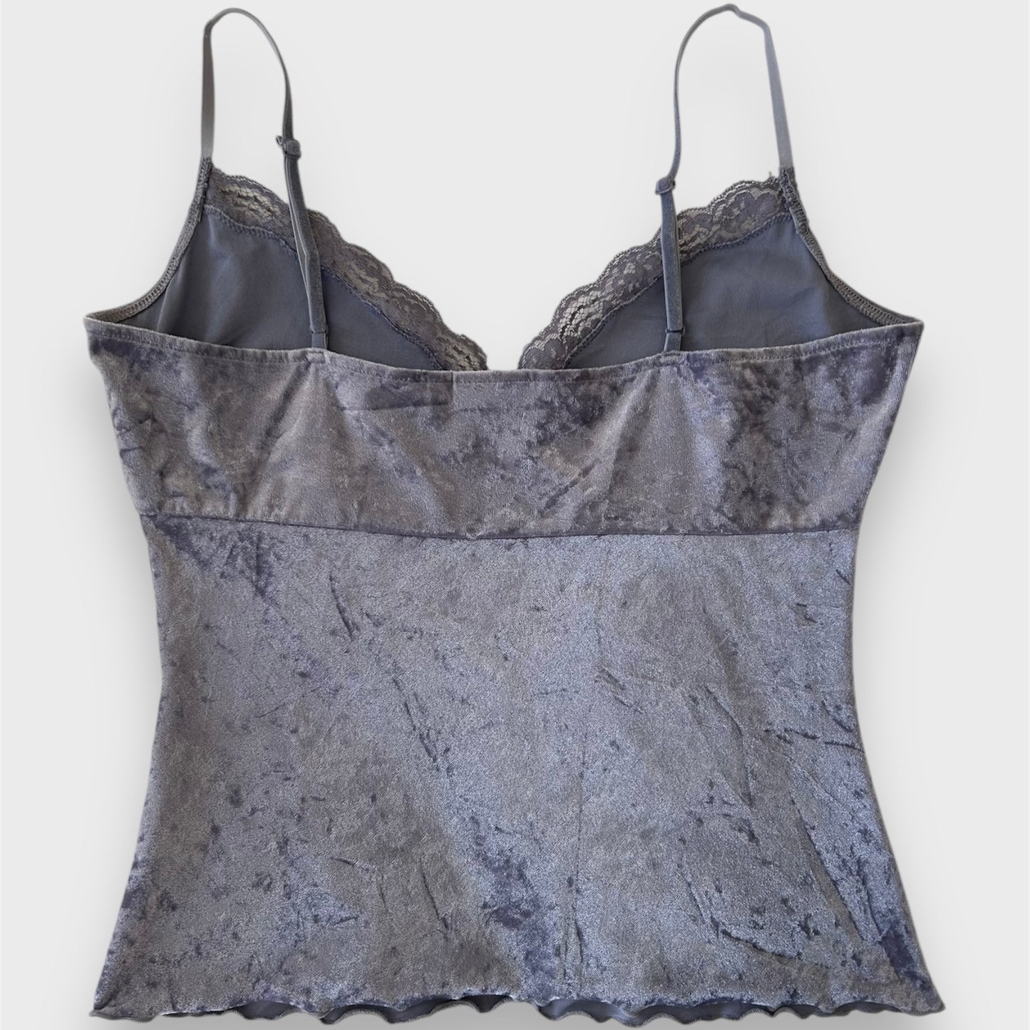 Mexx Mauve Grey Velvet Camisole - Large