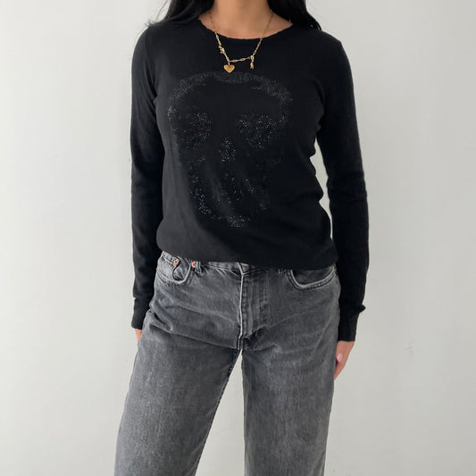 Zadig & Voltaire Black Skull 100% Cashmere Sweater - Medium