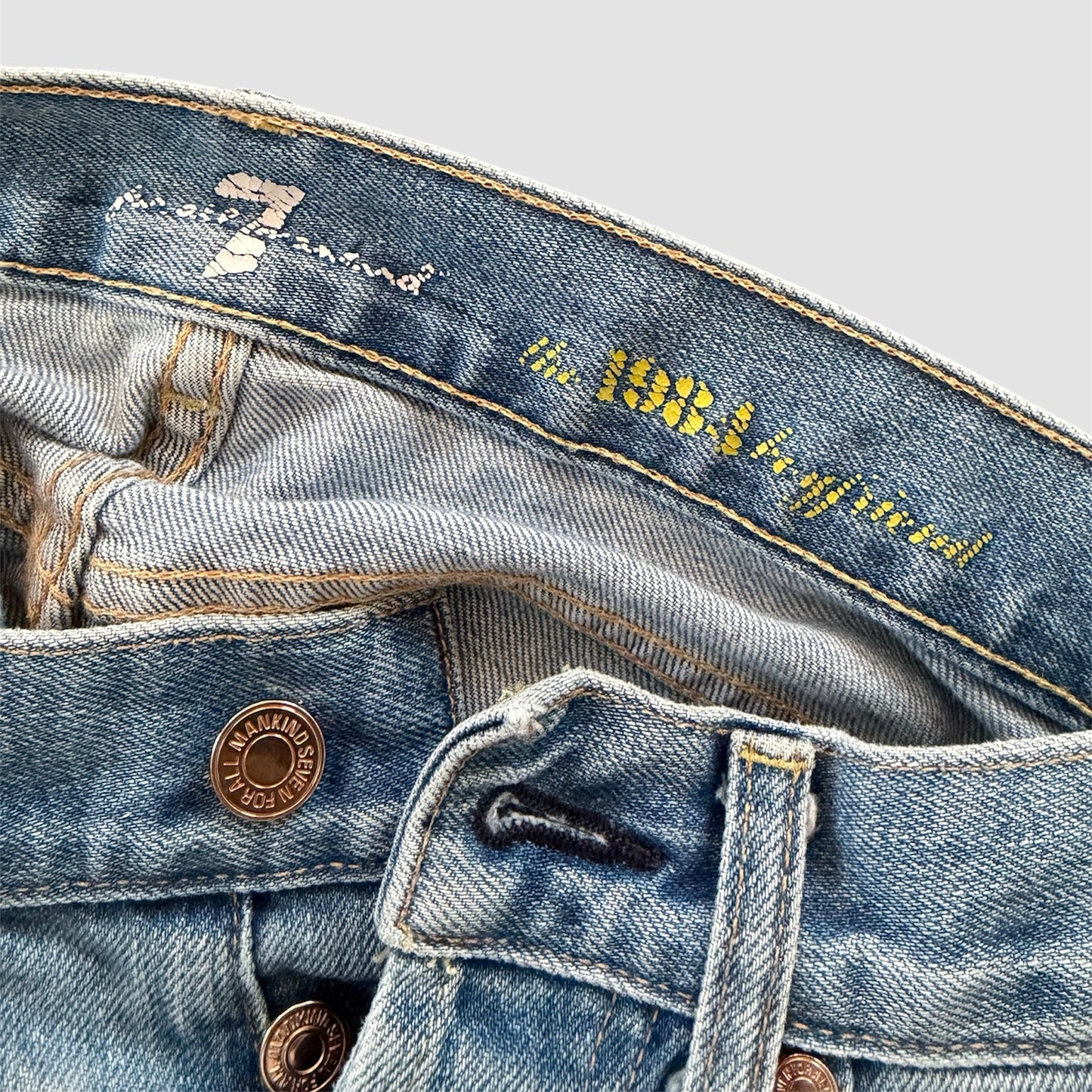 7 for All Mankind Made in USA Blue Straight Leg Jeans - W26